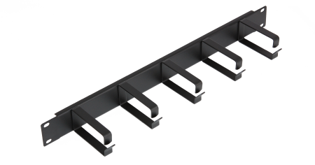 Кабельный органайзер 1U, металлические 5 колец